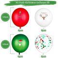 Red Green Confetti Balloon Arch Christmas Balloons